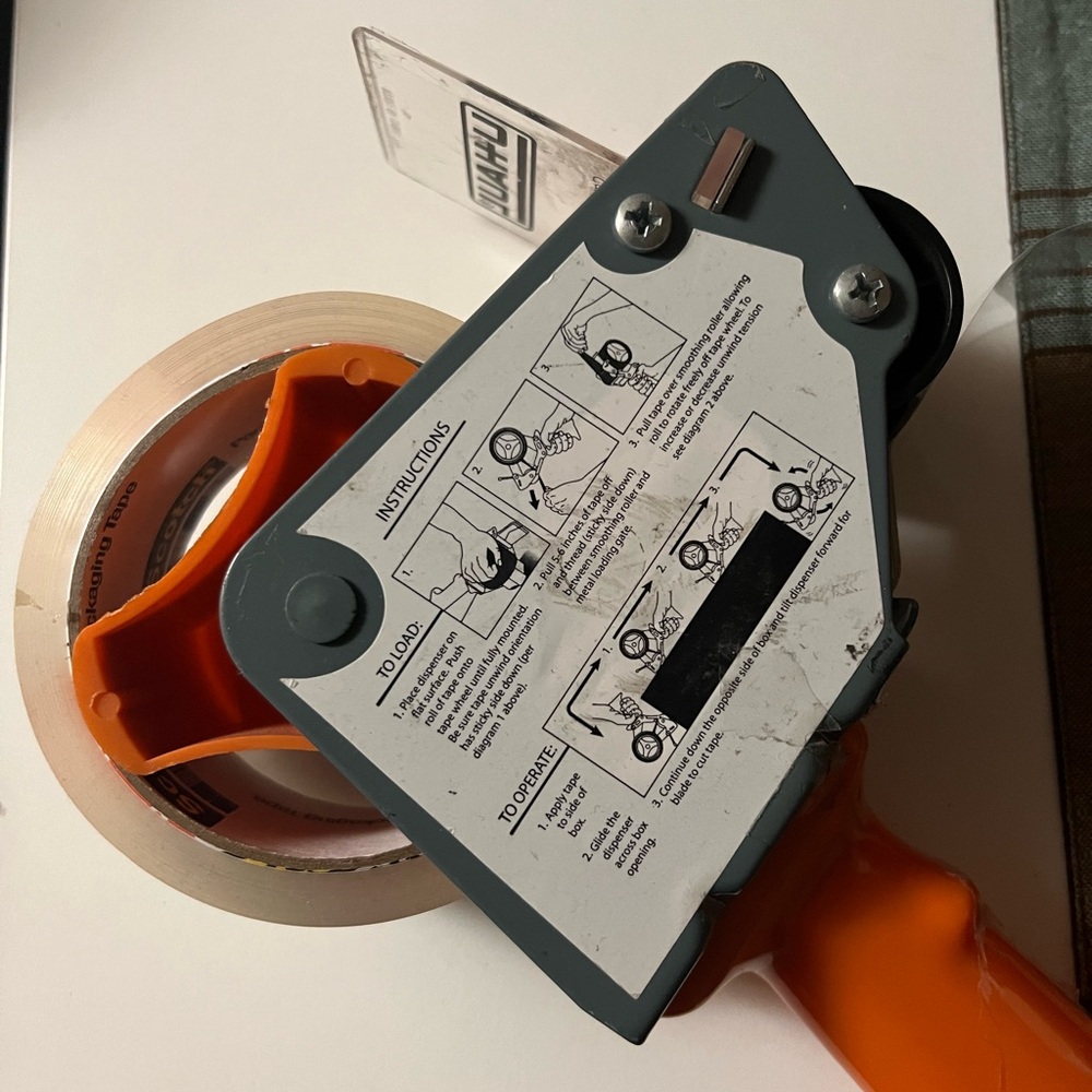 Orange and Gray Tape Dispenser